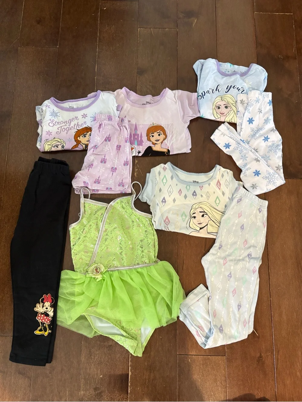 Disney Pajama, bathing suit, and legging bundle lot